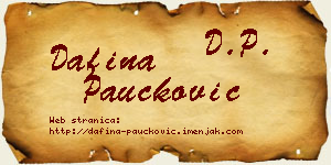 Dafina Paučković vizit kartica